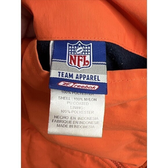 Denver Broncos Official NFL Reversible Hooded Field Jacket Mens Large Reebok - Picture 5 of 13